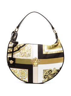 Versace сумка-хобо с принтом