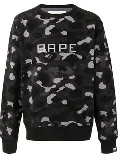 A BATHING APE® камуфляжная толстовка с принтом Bape