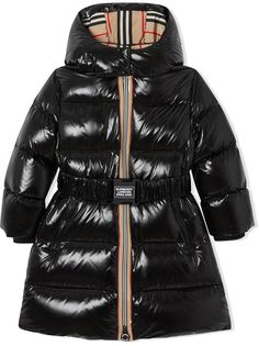 Burberry Kids пуховик с длинными рукавами