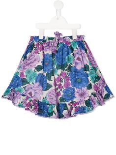 Zimmermann Kids юбка с цветочным принтом
