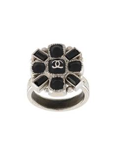 Chanel Pre-Owned декорированное кольцо с логотипом СС