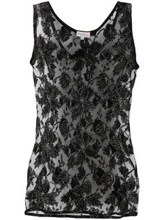Versace Pre-Owned декорированный топ без рукавов