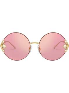 Dolce & Gabbana Eyewear декорированные солнцезащитные очки в круглой оправе