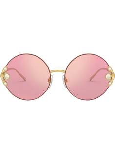 Dolce & Gabbana Eyewear декорированные солнцезащитные очки в круглой оправе