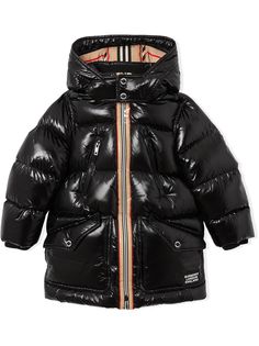 Burberry Kids пуховик с капюшоном