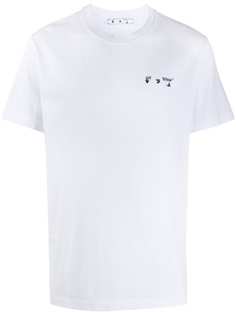 Off-White футболка с вышитым логотипом