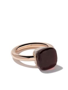 Pomellato кольцо Nudo из белого и розового золота с гранатом