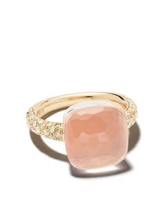 Pomellato кольцо из розового золота с кварцем и бриллиантами
