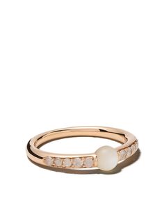 Pomellato кольцо Mama non Mama из розового золота с бриллиантами и жемчугом