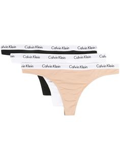 Calvin Klein Underwear трусы-стринги с вышитым логотипом