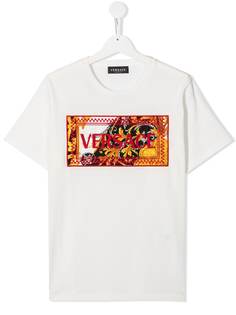 Young Versace футболка Baroque с логотипом