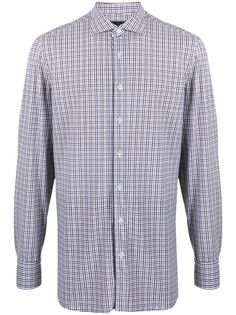 Lardini клетчатая рубашка на пуговицах