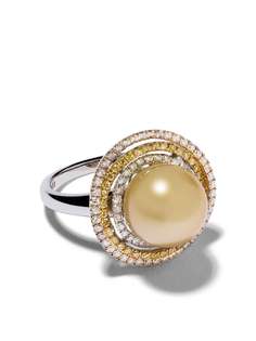 Yoko London кольцо Aurelia из белого золота с жемчугом и бриллиантами