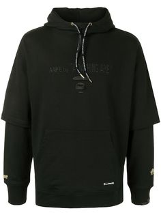 AAPE BY *A BATHING APE® многослойное худи с вышивкой