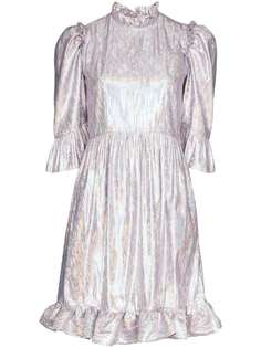 Batsheva платье мини Prairie с эффектом металлик