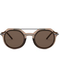 Dolce & Gabbana Eyewear солнцезащитные очки Slim в круглой оправе