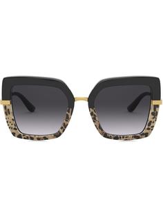 Dolce & Gabbana Eyewear солнцезащитные очки в квадратной оправе с принтом