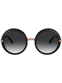 Dolce & Gabbana Eyewear солнцезащитные очки в фактурной круглой оправе
