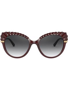 Dolce & Gabbana Eyewear солнцезащитные очки в фактурной оправе кошачий глаз