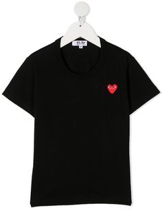Comme Des Garçons Play Kids футболка с нашивкой