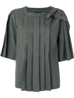 agnès b. плиссированный топ с бантом