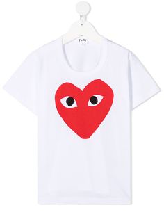 Comme Des Garçons Play Kids футболка с принтом