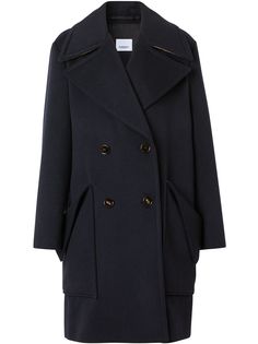 Burberry двубортное пальто с заостренными лацканами