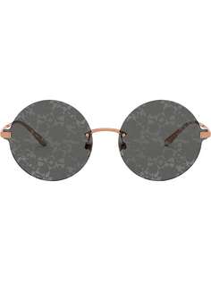 Dolce & Gabbana Eyewear круглые солнцезащитные очки в безободковой оправе