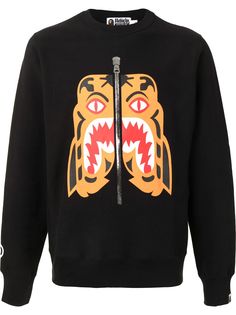 A BATHING APE® толстовка с круглым вырезом и принтом Bape