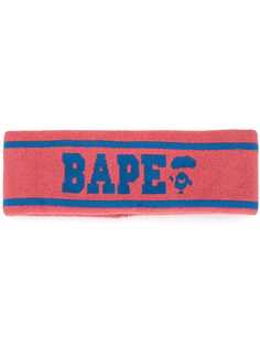 A BATHING APE® повязка на голову с логотипом