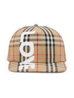 Burberry кепка в клетку Vintage Check с принтом