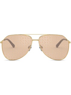 Dolce & Gabbana Eyewear солнцезащитные очки-авиаторы Slim с логотипом