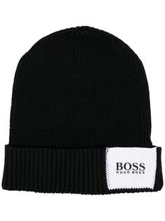 Boss Hugo Boss шапка бини с нашивкой-логотипом