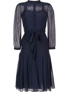 Burberry Pre-Owned платье в полоску с поясом