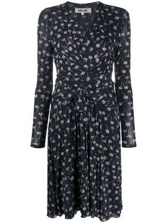 DVF Diane von Furstenberg платье с запахом и цветочным принтом