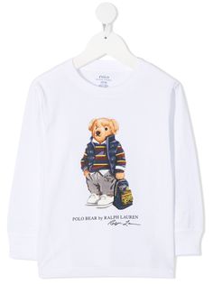 Ralph Lauren Kids футболка Polo Bear с длинными рукавами