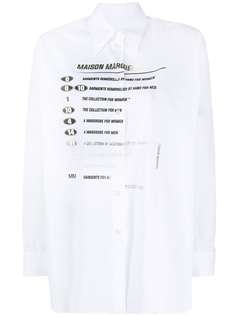 MM6 Maison Margiela рубашка с длинными рукавами и принтом