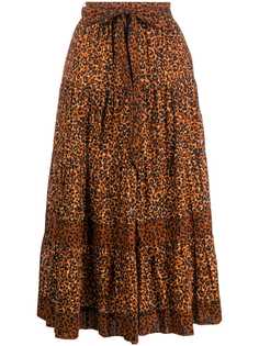 Ulla Johnson юбка Sierra с леопардовым принтом