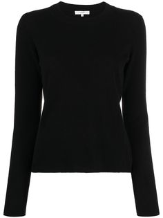 Vince кашемировый джемпер с отделкой в рубчик