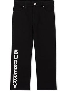Burberry Kids джинсы из японского денима с логотипом