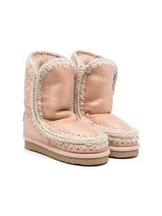 Mou Kids угги на платформе с подкладкой из овчины