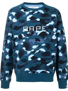 A BATHING APE® камуфляжная толстовка с принтом