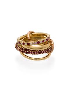 Spinelli Kilcollin золотое кольцо с рубинами, бриллиантами и сапфирами