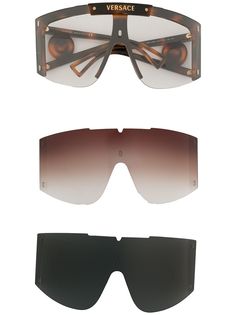 Versace Eyewear солнцезащитные очки со сменными линзами и декором Medusa