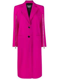 Boutique Moschino приталенное пальто с молниями на рукавах