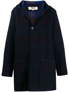 YMC пальто на пуговицах с капюшоном