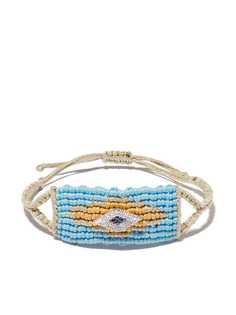 Diane Kordas плетеный браслет Evil Eye с бриллиантами