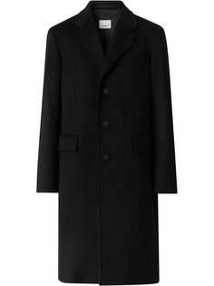 Burberry однобортное пальто с заостренными лацканами