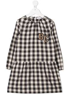 Brunello Cucinelli Kids расклешенное платье в клетку