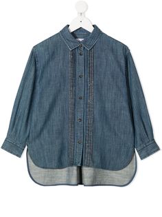 Brunello Cucinelli Kids джинсовая рубашка на пуговицах